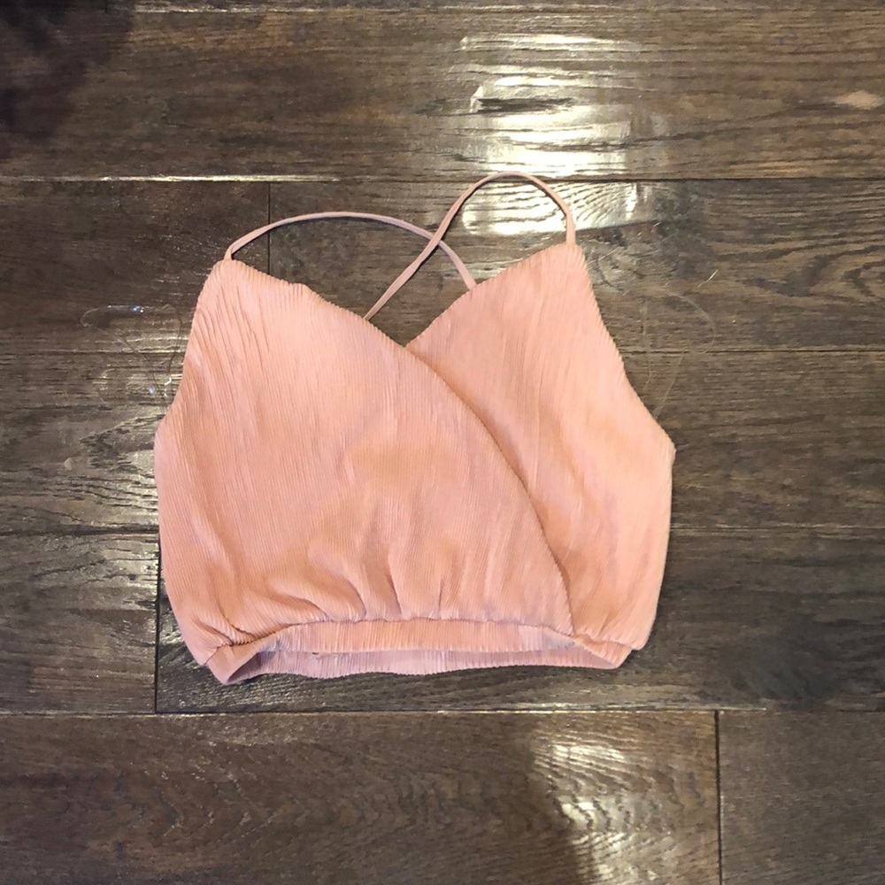 Never work before pink crop top